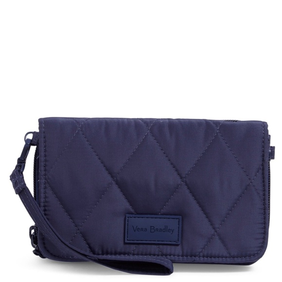 Vera Bradley RFID 3-in-1 Ultralight Bag In Scroll Navy - Picture 1 of 12